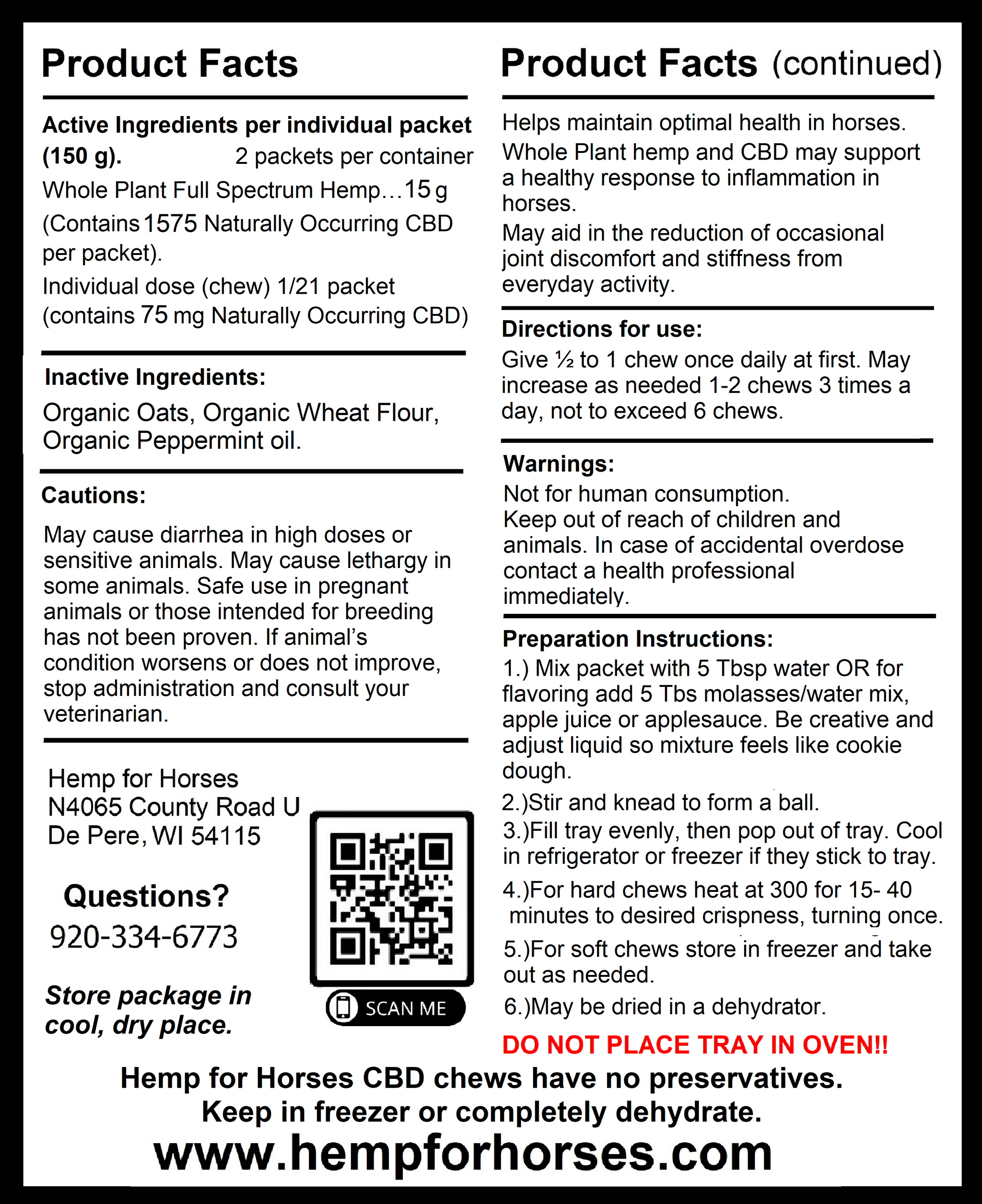 Make-at-Home Equine Chews